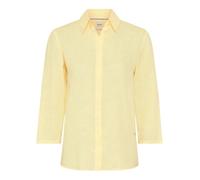 Kurzarmbluse BRAX "Style VICKI", Damen, Gr. 40, gelb, Web, 100% Leinen, Blusen (69907046-40) gelb