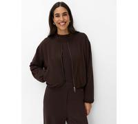 Brax Damen Sweatjacke Style BECKY L brunette, dunkelbraun, Gr. 40