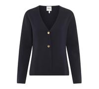Cardigan BRAX "Style AMANDA", Damen, Gr. 38, navy, Strick, 70% Baumwolle, 30% Polyamid, V-Ausschnitt, Strickjacken (67160435-38) navy