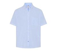 BRAX Herren Kurzarmhemd Style Dan Sky Hellblau Gr. M – 70% Baumwolle/30% Leinen