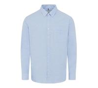 Langarmhemd BRAX "Style DANIEL", Herren, Gr. XXXL, Normalgrößen, blau (mittelblau), 97% Baumwolle, 3% Elasthan, Kurzarm, Hemden (58434030-XXXL) mittelblau