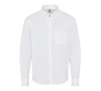 Langarmhemd BRAX "Style DANIEL", Herren, Gr. XL, Normalgrößen, weiß, Web, 97% Baumwolle, 3% Elasthan, Hemden (47721610-XL) weiß