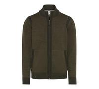 Strickjacke BRAX "Style JAKE", Herren, Gr. 4XL, grün (dunkelgrün), 44% Baumwolle, 29% Polyacryl, 27% Wolle, Strickjacken (51810204-4XL) dunkelgrün