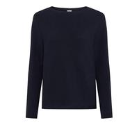 Strickpullover BRAX "Style LESLEY", Damen, Gr. 34, navy, Strick, 100% Baumwolle, Rundhals, Pullover Strickpullover (55242407-34) navy