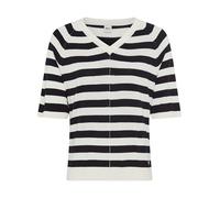 Strickpullover BRAX "Style LESLEY", Damen, Gr. 42, blau (navy), 86% Viskose, 14% Polyester, Langarm, Pullover (38190137-42) navy