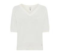 Strickpullover BRAX "Style LESLEY", Damen, Gr. 42, weiß (sanftes weiß), 86% Viskose, 14% Polyester, Langarm, Pullover (33198127-42) sanftes weiß