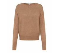 Strickpullover BRAX "Style LISA", Damen, Gr. 44, braun, Strick, 44% Polyamid, 28% Alpaka, 28% Wolle, Rundhals, Pullover (49870524-44) braun
