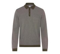 Poloshirt BRAX "Style PAROS", Herren, Gr. M (50), grün (olivgrün), 50% Baumwolle, 50% Modal, Langarm, Shirts (75565805-M) olivgrün