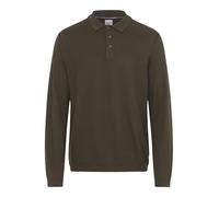 Brax Modern Fit Longsleeve Poloshirt olive, Einfarbig