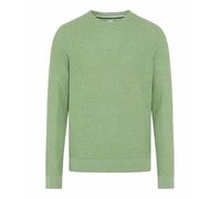 Brax Regular Fit Strickpullover Rundhalsgrün, Einfarbig