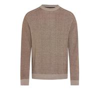 Rundhalspullover BRAX "Style ROB", Herren, Gr. 4XL, beige, Strick, 100% Baumwolle, Rundhals, Pullover Rundhalspullover (11516161-4XL) beige