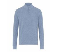 Strickpullover BRAX "Style STEFFEN", Herren, Gr. M (50), blau (hellblau), Strick, 90% Schurwolle, 10% Kaschmir, Pullover Strickpullover (24484043-M) hellblau