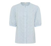 Kurzarmbluse BRAX "Style VEA", Damen, Gr. 42, dunkelblau, Web, 100% Baumwolle, Rundhals, Blusen (38294749-42) dunkelblau