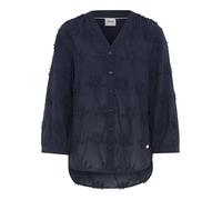 Shirtbluse BRAX "Style VELIA", Damen, Gr. 34, navy, Web, 100% Baumwolle, V-Ausschnitt, Blusen (68264017-34) navy