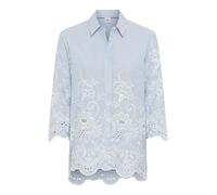 Kurzarmbluse BRAX "Style VICKI", Damen, Gr. 44, dunkelblau, Web, 100% Baumwolle, Blusen (23950542-44) dunkelblau