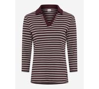 Poloshirt BRAX "Style CLEO M", Damen, Gr. 44, lila (dunkellila), 47% Baumwolle, 47% Modal, 6% Elasthan, Shirts (67116733-44) dunkellila