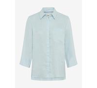 Kurzarmbluse BRAX "Style VICKI", Damen, Gr. 40, dunkelblau, Web, 100% Leinen, Blusen (73905516-40) dunkelblau