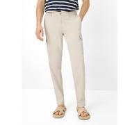 Chinohose BRAX "Style PHIL", Herren, Gr. 44, Länge 32, beige, Web, 72% Baumwolle, 24% Polyester, 4% Elasthan, Hosen Chinohose (87907934-44) beige