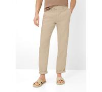Chinohose BRAX "Style EVANS", Herren, Gr. 24, Normalgrößen, beige, Web, 100% Leinen, Hosen Chinohose (23615042-24) beige
