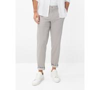 Chinohose BRAX "Style PHIL", Herren, Gr. 42, Länge 32, grau, Web, 72% Baumwolle, 24% Polyester, 4% Elasthan, Hosen Chinohose (14893434-42) grau