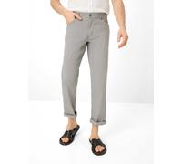 Chinohose BRAX "Style COOPER", Herren, Gr. 32, Länge 30, hellgrau, Web, 67% Leinen, 30% Baumwolle, 3% Elasthan, Hosen Chinohose (58055142-32) hellgrau