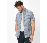 Brax Modern Fit Hemd Kurzarm blau/grün