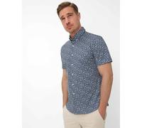 Kurzarmhemd BRAX "Style DAN", Herren, Gr. M, Normalgrößen, navy, 100% Baumwolle, Hemden (44202715-M) navy