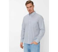 Langarmhemd BRAX "Style DANIEL", Herren, Gr. L, Normalgrößen, mittelblau, Web, 97% Baumwolle, 3% Elasthan, Hemden (40535114-L) mittelblau