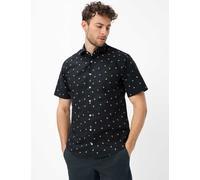 Kurzarmhemd BRAX "Style HARDY", Herren, Gr. M, Normalgrößen, navy, Web, 100% Baumwolle, Hemden (16252051-M) navy