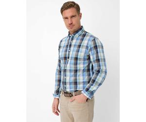 Brax Herren Karohemd Style DANIEL thyme Grün Khaki, grün - khaki, Gr. L