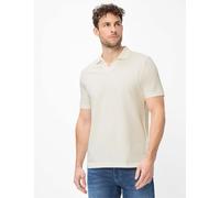 Poloshirt BRAX "Style PAZ", Herren, Gr. XXXL (58/60), sanftes weiß, 80% Baumwolle, 20% Leinen, Shirts (10634230-XXXL) sanftes weiß