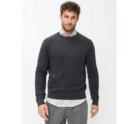 Rundhalspullover BRAX "Style RICK", Herren, Gr. 4XL, grau (dunkelgrau), Strick, 90% Schurwolle, 10% Kaschmir, Rundhals, Pullover Rundhalspullover (15896031-4XL) dunkelgrau