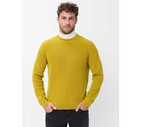 Rundhalspullover BRAX "Style ROY", Herren, Gr. XL (54), gelb, Strick, 44% Baumwolle, 29% Polyacryl, 27% Wolle, Rundhals, Pullover Rundhalspullover (45445433-XL) gelb