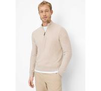 Strickpullover BRAX "Style STEFFEN", Herren, Gr. XL (54), beige, Strick, 44% Baumwolle, 36% Leinen, 20% Polyester, Pullover Strickpullover (15790565-XL) beige