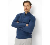 Strickpullover BRAX "Style STEFFEN", Herren, Gr. M (50), dunkelblau, Strick, 44% Baumwolle, 36% Leinen, 20% Polyester, Pullover Strickpullover (64680331-M) dunkelblau