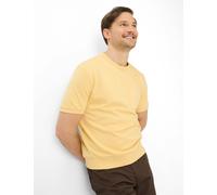 Brax Regular Fit Halbarmpullover gelb, Einfarbig