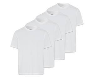 Brax Herren T-Shirts, 4er Pack - Tim Hi-Flex, Rundhals, Baumwollmix Weiß 2XL