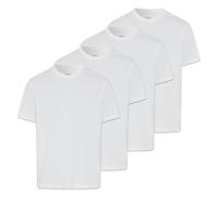 Brax Herren T-Shirts, 4er Pack - Tim Hi-Flex, Rundhals, Baumwollmix Weiß L