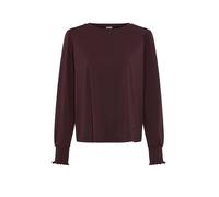 Langarmshirt BRAX "Style CAITLIN L", Damen, Gr. 36, dunkellila, 95% Baumwolle, 5% Elasthan, Rundhals, Shirts Langarmshirt (54925136-36) dunkellila