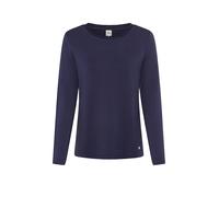 Langarmshirt BRAX "Style CARINA L", Damen, Gr. 46, blau (dunkelblau), 96% Modal, 4% Elasthan, Rundhals, Shirts Langarmshirt (39679650-46) dunkelblau