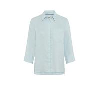 Kurzarmbluse BRAX "Style VICKI", Damen, Gr. 40, dunkelblau, Web, 100% Leinen, Blusen (73905516-40) dunkelblau