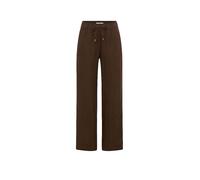 Culotte BRAX "Style FARINA", Damen, Gr. 38K (19), Kurzgrößen, coffee, Web, 100% Leinen, Hosen Culotte (16921705-19) coffee