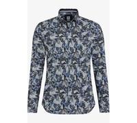 Brax Modern Fit Flanellhemd blau, Bedruckt