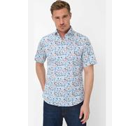 Kurzarmhemd BRAX "Style HARDY", Herren, Gr. S, Normalgrößen, dunkelblau, Web, 97% Baumwolle, 3% Elasthan, Hemden (94553763-S) dunkelblau