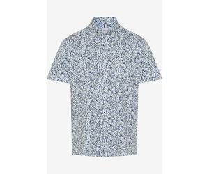 Brax Modern Fit Jerseyhemd blau/grün, Bedruckt