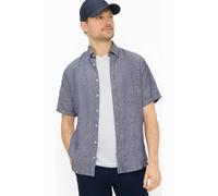 Brax Modern Fit Leinenhemd blau, Einfarbig