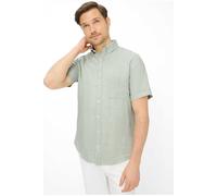 Brax Modern Fit Leinenhemd hellgrün, Kariert