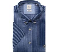 Brax Modern Fit Leinenhemd royal, Gestreift