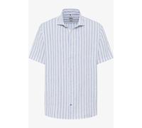 Brax Modern Fit Leinenhemd royal, Gestreift
