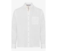 Brax Modern Fit Leinenhemd weiss, Einfarbig